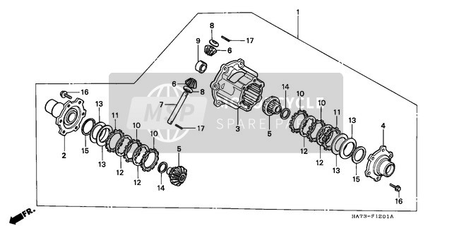 Honda TRX350 1986 Differential Gear for a 1986 Honda TRX350