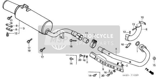 Honda ATC250ES 1987 Exhaust Muffler for a 1987 Honda ATC250ES