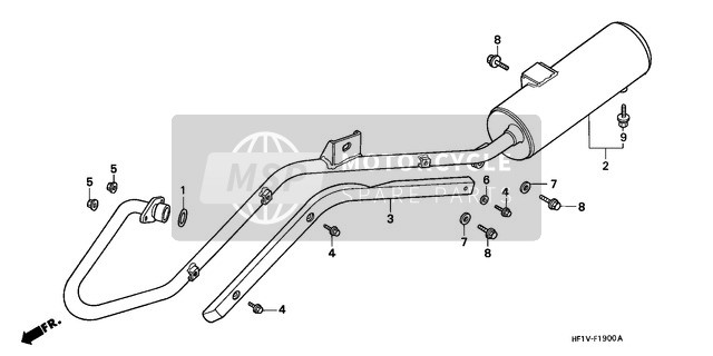 Honda TRX200D 1997 Exhaust Muffler for a 1997 Honda TRX200D