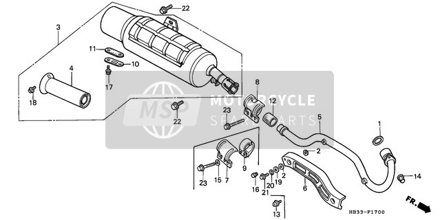 18371VM5000, Band, Auspufftopf, Honda, 0