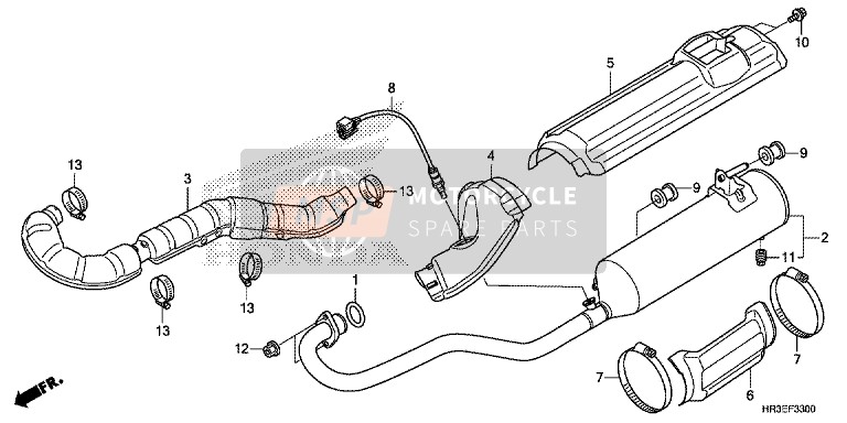 Honda TRX420FA2 2015 Silencieux d'échappement pour un 2015 Honda TRX420FA2