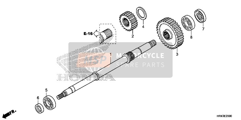 Honda TRX500FM2 2014 Final Shaft for a 2014 Honda TRX500FM2