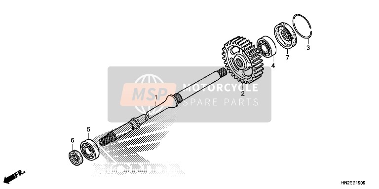 Honda TRX500FPA 2014 Albero Finale per un 2014 Honda TRX500FPA