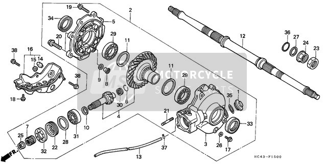 90503HC4000, Washer,40X57.5X1, Honda, 0