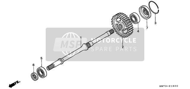 Honda TRX400FW 1997 Arbre Final pour un 1997 Honda TRX400FW