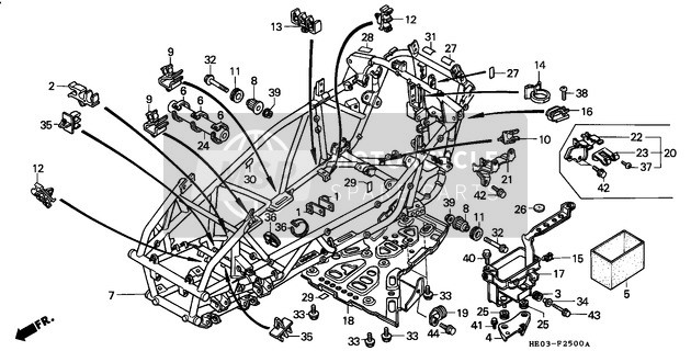 Honda FL400R 1990 Rahmenkörper für ein 1990 Honda FL400R