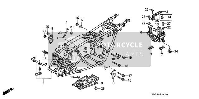 Honda TRX200SX 1987 Frame Body 1 for a 1987 Honda TRX200SX