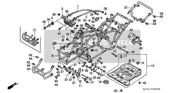 Honda TRX350 1993 Cuerpo del marco para un 1993 Honda TRX350