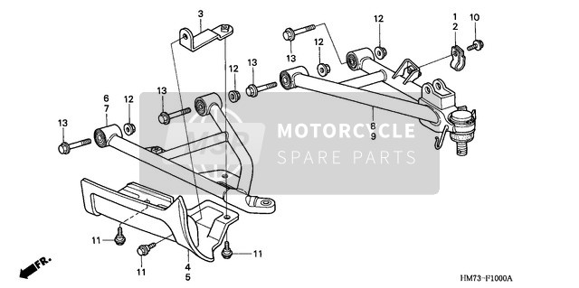 Honda TRX400FW 1996 Braccio anteriore per un 1996 Honda TRX400FW