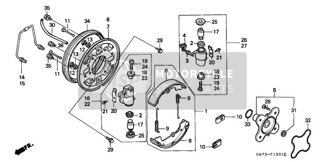 Front Brake Panel (TRX350J/DJ/K/DK/L/M/N/P)