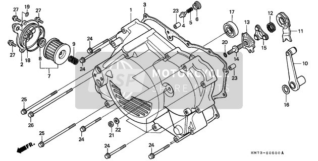 Honda TRX400FW 1997 Front Crankcase Cover for a 1997 Honda TRX400FW