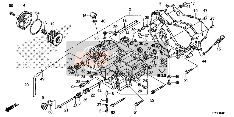 Honda TRX420FA5 2015 Davanti Carter Copertina per un 2015 Honda TRX420FA5