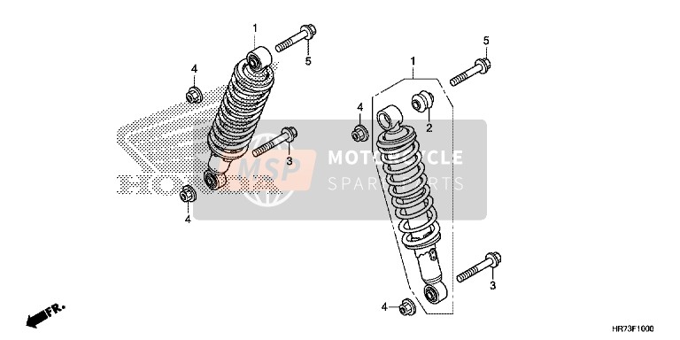 Honda TRX420FA5 2015 Cojín delantero para un 2015 Honda TRX420FA5