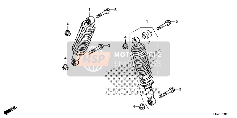 Honda TRX500FM2 2016 Cojín delantero para un 2016 Honda TRX500FM2