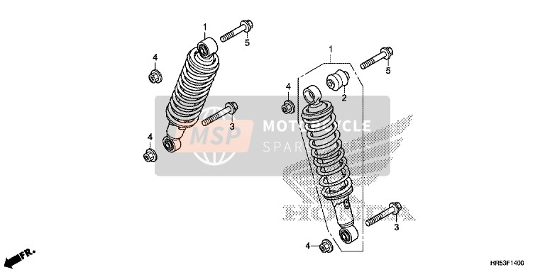 Honda TRX500FM5 2015 Cuscino anteriore per un 2015 Honda TRX500FM5