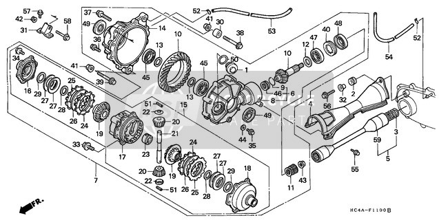 21501HM5730, Boitier D'Engrenage Av., Honda, 0