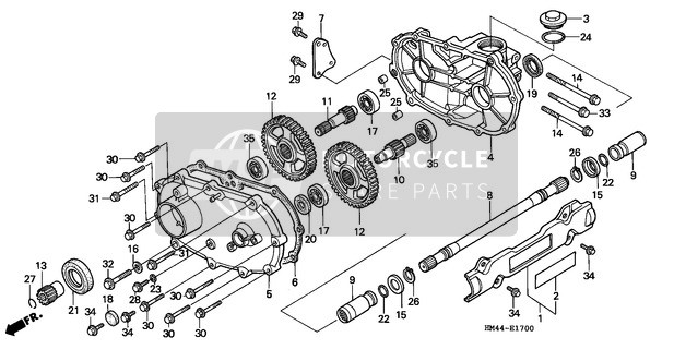 Honda TRX300FW 1997 Albero di trasmissione anteriore (TRX300FW) per un 1997 Honda TRX300FW