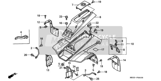 90101HB3004, Screw, Mudguard, Honda, 0