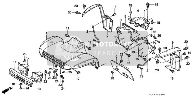 61101HC5670, Stay, L. Fr. Fender Suppo, Honda, 0