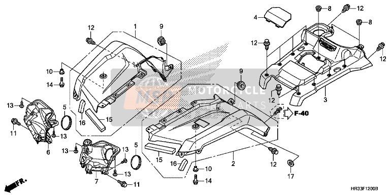 61305HR3G10ZC, Cover Set, Fr. Center (Wl, Honda, 0