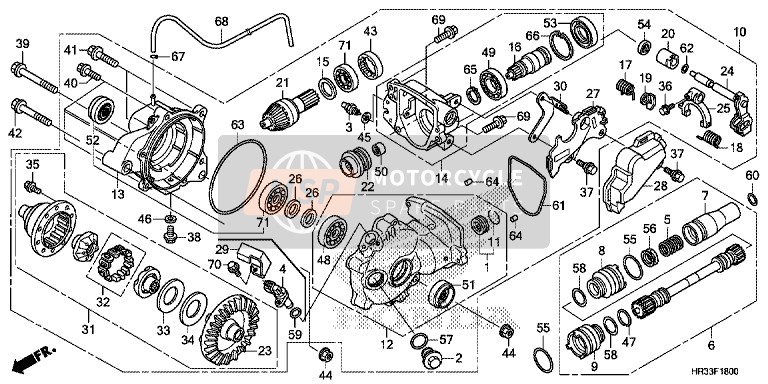 Honda TRX420FM2 2014 Ingranaggio Finale anteriore per un 2014 Honda TRX420FM2