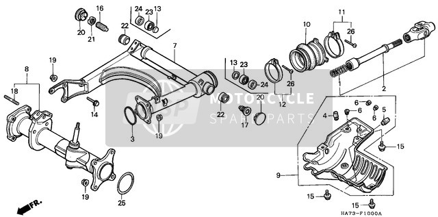 51330HA7650, Pipe Comp., Fr. Axle, Honda, 0