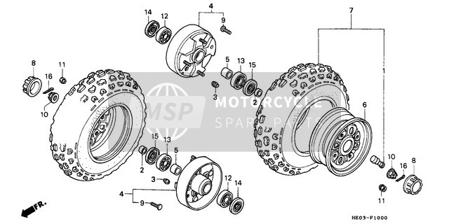 90304HM5A80, Nut, Castle, 18mm, Honda, 0