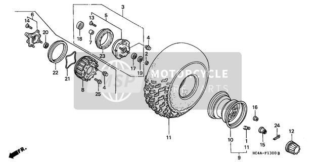 44732HC4000, Tapa,  Llanta, Honda, 1