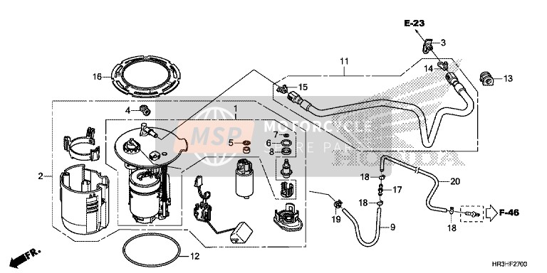 Honda TRX420FA1 2017 Pompe à carburant pour un 2017 Honda TRX420FA1