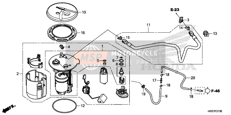 Honda TRX420FA2 2016 Pompe à carburant pour un 2016 Honda TRX420FA2