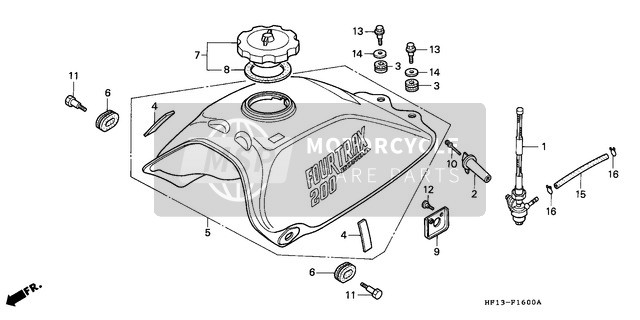 Honda TRX200 1990 Fuel Tank for a 1990 Honda TRX200