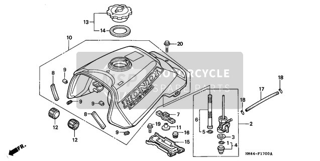 Honda TRX300FW 1997 Fuel Tank for a 1997 Honda TRX300FW