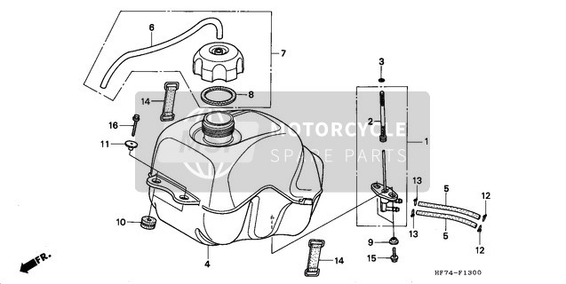 Honda TRX90 1999 Fuel Tank for a 1999 Honda TRX90