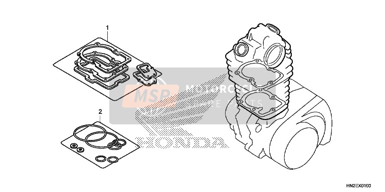 Honda TRX500FA 2014 Trousse de Mixte A pour un 2014 Honda TRX500FA