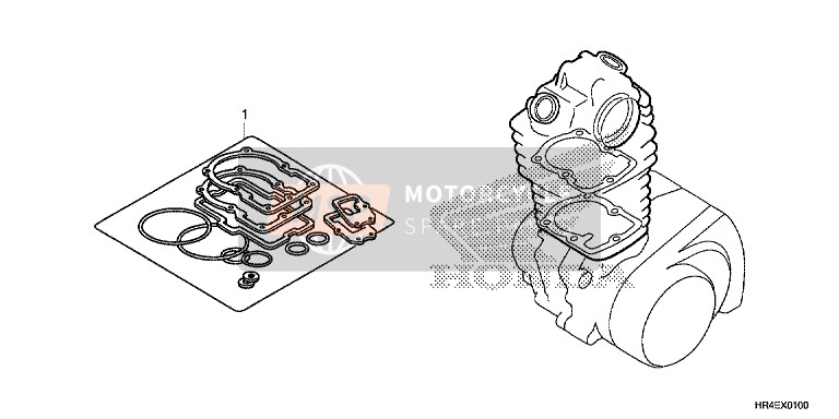 Honda TRX500FE1 2016 Gasket Kit A for a 2016 Honda TRX500FE1
