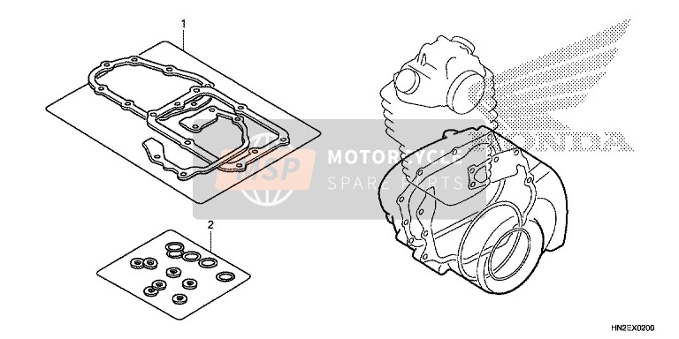 Honda TRX500FA 2014 Equipo de juntas B para un 2014 Honda TRX500FA