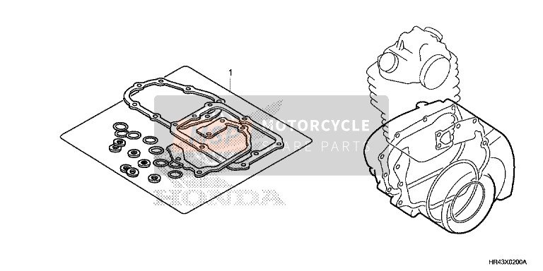 Honda TRX500FE1 2014 Equipo de juntas B para un 2014 Honda TRX500FE1