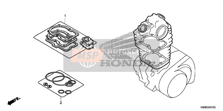 Honda TRX250TM 2014 Gasket Kit A for a 2014 Honda TRX250TM