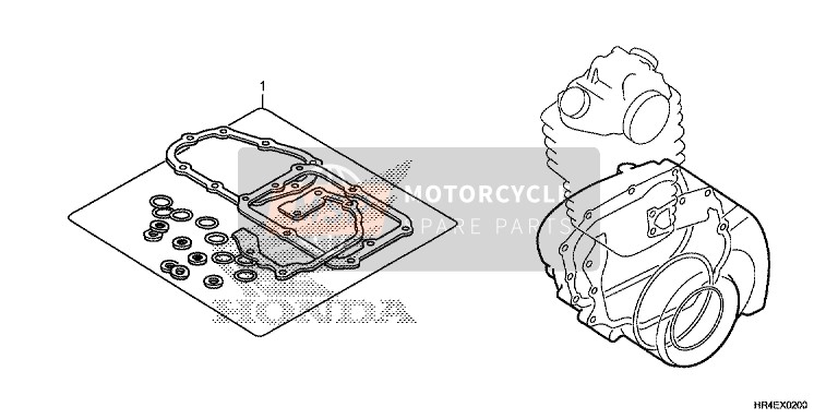 Honda TRX500FE1 2017 Dichtungssatz B für ein 2017 Honda TRX500FE1