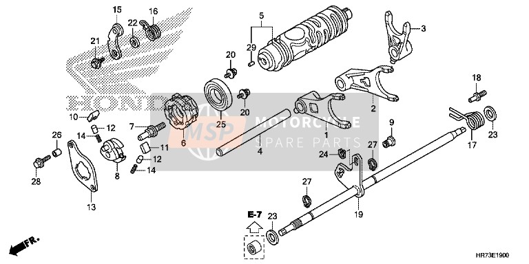 Honda TRX420FA5 2015 Forcella del cambio per un 2015 Honda TRX420FA5