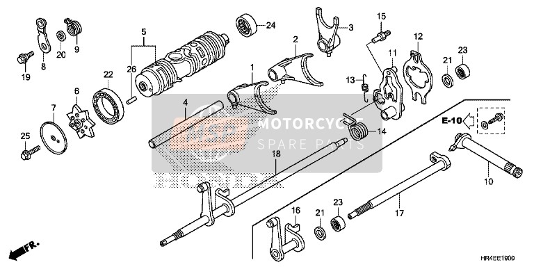 Honda TRX500FE1 2017 Gearshift Fork for a 2017 Honda TRX500FE1