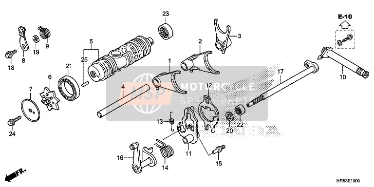 Honda TRX500FM5 2015 Gearshift Fork for a 2015 Honda TRX500FM5