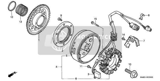 Honda TRX250 1985 Générateur pour un 1985 Honda TRX250