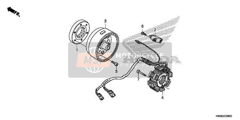 Honda TRX250TE 2014 Générateur pour un 2014 Honda TRX250TE