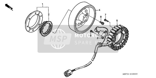 Honda TRX400FW 1995 Generador para un 1995 Honda TRX400FW