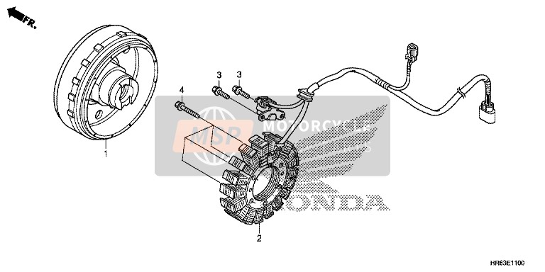 Honda TRX500FA5 2016 Générateur pour un 2016 Honda TRX500FA5