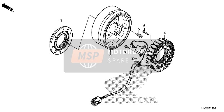 Honda TRX500FPA 2014 Générateur pour un 2014 Honda TRX500FPA