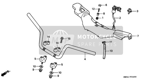 Honda TRX300EX 1994 Handle Pipe for a 1994 Honda TRX300EX