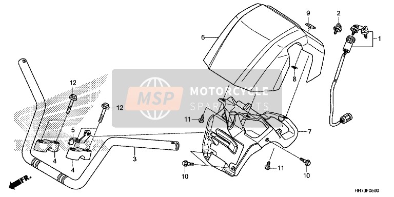 Honda TRX420FA6 2017 Tuyau de poignée pour un 2017 Honda TRX420FA6