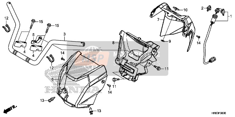 Honda TRX500FA6 2017 Tuyau de poignée pour un 2017 Honda TRX500FA6